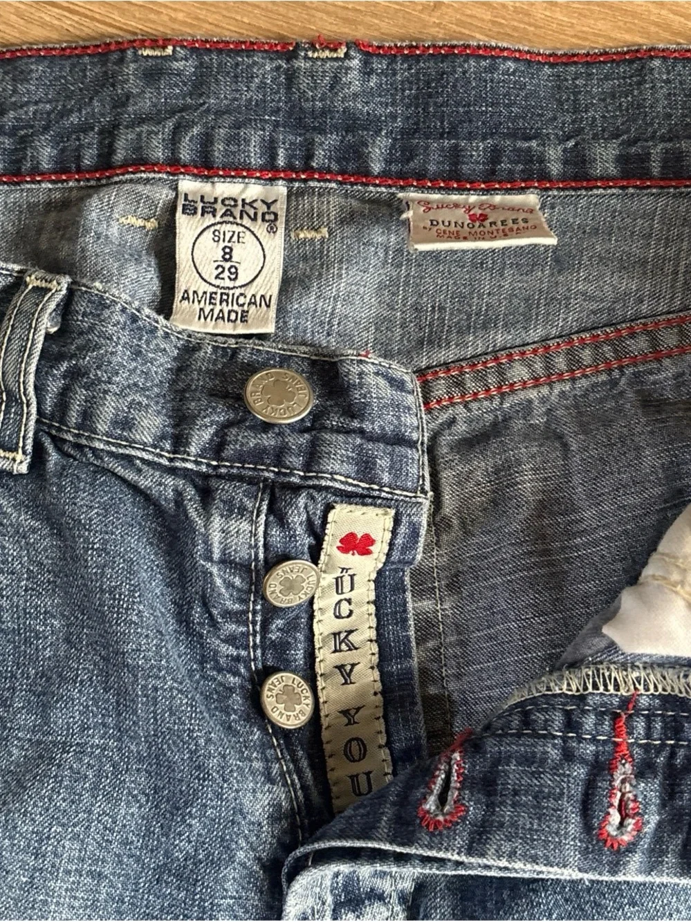 VINTAGE Lucky Brand Straight Leg Jeans in Medium Blue Denim size 29